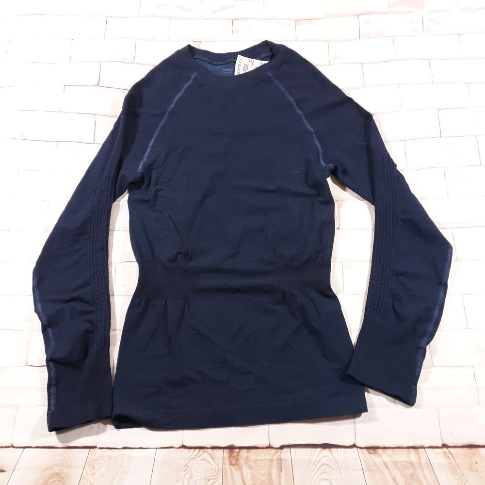 CEP Merino Base Layer Shirt Skiing Long Sleeve Wool Blend Blue Mens Small